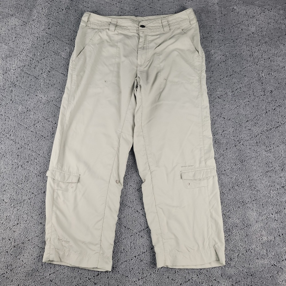 Columbia Pants Womens 8 Khaki Capri Titanium Omni Dry Lightweight Hiking Fishing